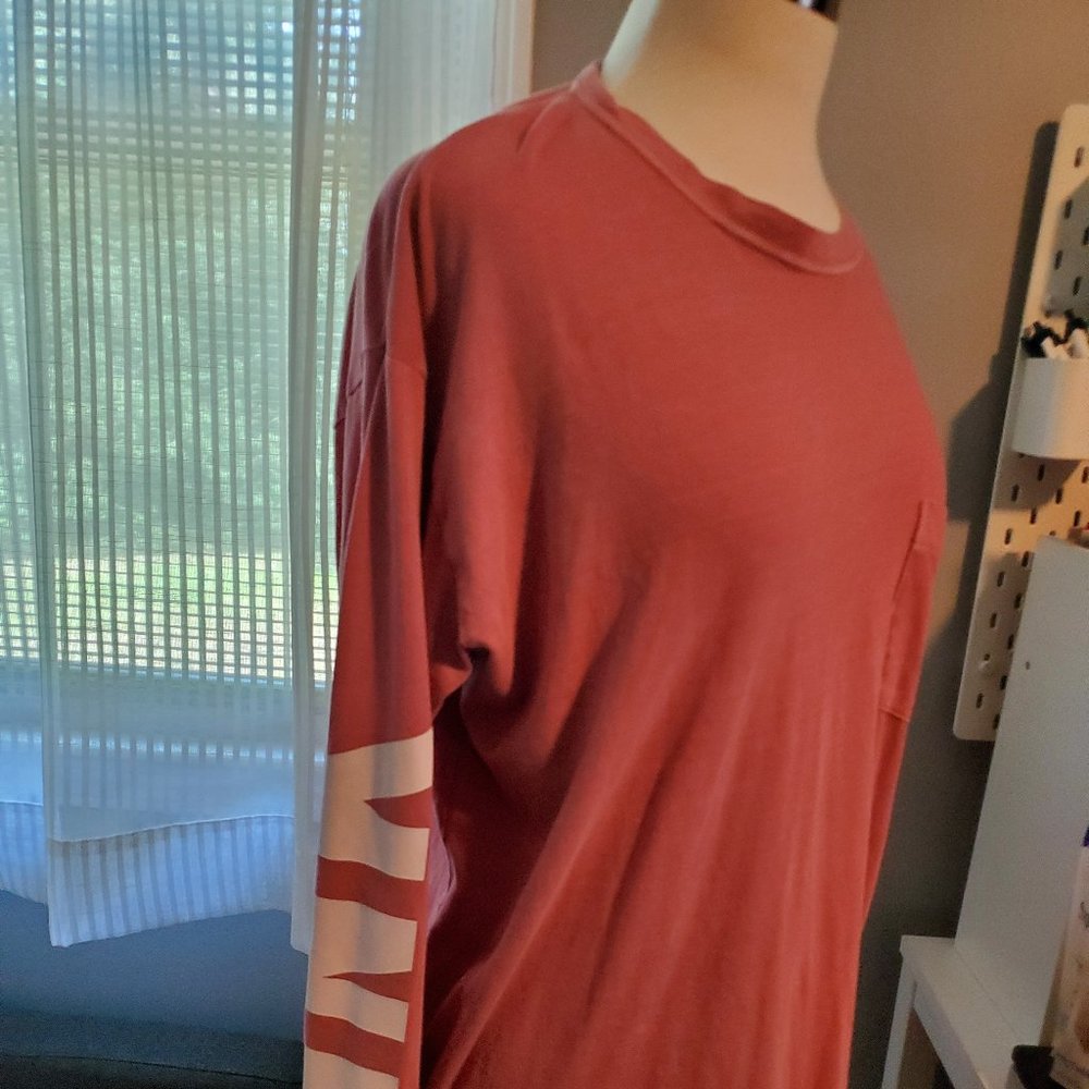 Victorias Secret PINK Mauve Campus Long Sleeve Tee